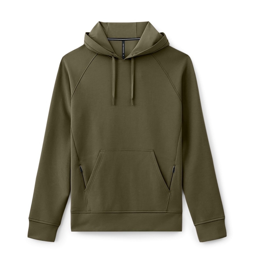 Ten Thousand Men's Midweight Tech Hoodie‎ Sweatshirt XL Dark Green Zip Pockets